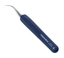 TRONEX 7-SA-DR Tweezers, High Precision/ESD Safe, Style 7, Curve/Pointed Tip, 4.724" OAL, Anti Magnetic/SS Body