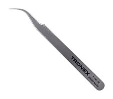 TRONEX 7-TA-CH Tweezers, High Precision, Style 7, Curve/Pointed Tip, 4.724" OAL, Titanium Grade 1 Body
