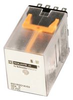 SQUARE D BY SCHNEIDER ELECTRIC 8501RSD14V53 Power Relay, 4PDT, 24 VDC, 5 A, 8501R Series, Socket, DC