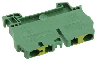 WEIDMULLER 1608670000 DIN Rail Mount Terminal Block, 2 Positions, 22 AWG, 8 AWG, 10 mm², Clamp, 8 A
