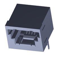 AMP - TE CONNECTIVITY 4-1761206-1 Modular Connector, Modular Jack, 1 x 1 (Port), 4P4C, Through Hole Mount