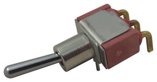 E-SWITCH 100SP5T2B4M6RE Toggle Switch, Miniature, On-Off-(On), SPDT, Non Illuminated, 100 Series, Through Hole