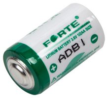 DANTONA INDUSTRIES ER14250 Battery, 3.6 V, 1/2AA, Lithium Thionyl Chloride, 1.2 Ah, Raised Positive and Flat Negative, 1