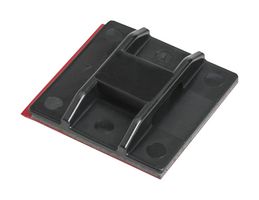 HELLERMANNTYTON 151-01857 Cable Tie Mount, Wide Strap 12.7mm  Max, Adhesive, Black, Nylon 6.6 (Polyamide 6.6), 38.8 mm