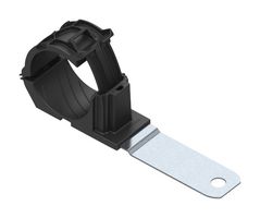 HELLERMANNTYTON 151-01663 Fastener, P-Clamp, Screw Mount Cable Clamp, 51 mm, Nylon 6.6 (Polyamide 6.6), Steel, Black