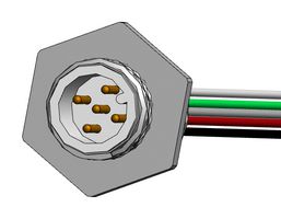 NORCOMP MPM12A05I12CF02 Sensor Cable, M12 Plug, Free End, 5 Positions, 304.8 mm, 12 ", VULCON Series