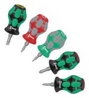 WERA 05008872001 STUBBY SET 3 SCREWDRIVER SET, 5 PIECES