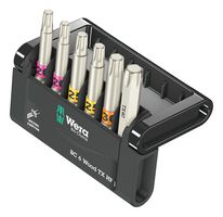 WERA 05056470001 BIT-CHECK 6 WOOD TX HF 1, 6 PIECES