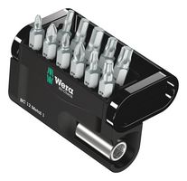 WERA 05057424001 BIT-CHECK 12 METAL 1, 12 PIECES