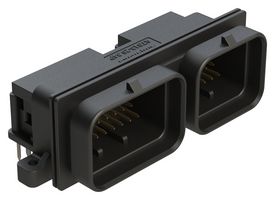 AMPHENOL SINE/TUCHEL ATS13-2634PCB-BM427-1 Automotive Connector, Single Upper Latch, B+C Key, ATS Series, Right Angle Receptacle, 60 Contacts
