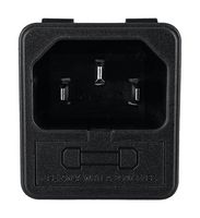 QUALTEK ELECTRONICS 723W-X2/03 Un-Filtered IEC Power Entry Module, IEC C14, 10 A, 250 VAC, 1-Pole Fuse Holder