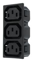 QUALTEK ELECTRONICS 742W-15/12 High Power Connector, 742W Series, Receptacle, 250 VAC, 15 A, Panel Mount, Solder