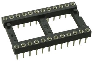 MILL-MAX 110-99-624-41-001000 IC & Component Socket, 24 Contacts, DIP Socket, 2.54 mm, 110 Series, 15.24 mm, Beryllium Copper