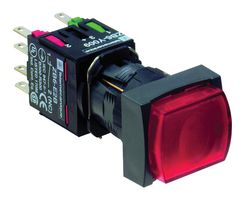 SCHNEIDER ELECTRIC XB6AW4B5B Industrial Pushbutton Switch, Harmony XB6 Series, 16 mm, SPST-NO, SPST-NC, Momentary, Round, Red