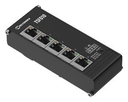 TELTONIKA TSF010 Ethernet Switch, Unmanaged, Gigabit, 10Mbps, 100Mbps, RJ45 x 5, DIN Rail Mount