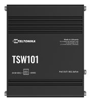 TELTONIKA TSW101 Ethernet Switch, PoE+, Gigabit, 10Mbps, 100Mbps, 1Gbps, RJ45 x 5, DIN / Wall / Flat Surface Mount
