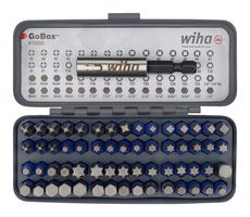 WIHA 76868 Impact Bit Set, Phillips/Square/Torx/Hex Inch & Metric/Square Adaptor & 1/4" Bit Holder, 61 Piece