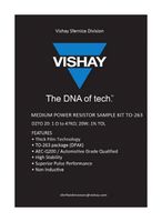 VISHAY ACCLFFD2TO20SPLKIT Resistor Kit, 20W, 60 Pieces, 12 Values 4 Pieces each, 1ohm to 47Kohm