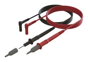 CAL TEST ELECTRONICS CT4536-02-120-0_2 Test Lead Set, 2mm Test Tip Probe, 4mm Sheathed Banana Plug, 1.5 kVDC, 10 A, Black, Red, 1.2 m