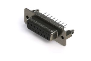 EDAC 628-015-220-046 D Sub Connector, Standard, Receptacle, 628 Series, 15 Contacts, DA, Solder