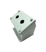 NVENT HOFFMAN E2PBAM Control Station Enclosure, 22.5mm, Steel, 2 Holes, 22 mm, Gray, 88.9 mm, 140 mm