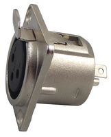 MULTICOMP PRO SVP561N XLR Connector, Chassis Mount, Nickel, 3 Contacts, Jack, Panel Mount, Silver Plated Contacts
