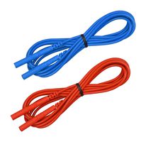 AEMC INSTRUMENTS 5000.34 Test Lead Set, Banana Jack, Shrouded, Blue, Red, 1.5 m