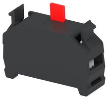 ALCOSWITCH - TE CONNECTIVITY CBE1NC Contact Block, IPE Series Push Button Switches, 1 Pole, SPST-NC, 10A, 230, Screw, CBE Series