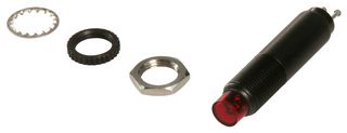DIALIGHT 249-7866-1431-514 Neon Indicator, 125 V, Turret, Red, 9.5 mm, Cylindrical, 1.9 mA