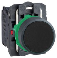 SCHNEIDER ELECTRIC XB5AA25 Industrial Pushbutton Switch, Harmony XB5 Series, 22 mm, SPST-NO, SPST-NC, Momentary, Flush