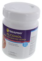 TECHSPRAY 1608-100DSP Wipes, Isopropyl Alcohol (IPA), 70%, Pack of 100