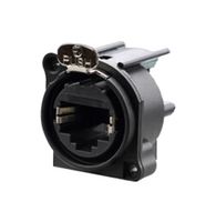 REAN RRE8F-A-000-0 Modular Connector, RJ45 Jack, 1 x 1 (Port), 8P8C, Cat5e, Panel PCB Mount
