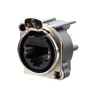 REAN RRE8F-B-001-0 Modular Connector, RJ45 Jack, 1 x 1 (Port), 8P8C, Cat5e, Panel PCB Mount