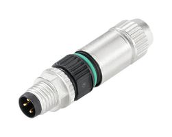 WEIDMULLER 1784040001 Sensor Connector, M8, Male, 3 Positions, IDC / IDT Pin, Cable Mount