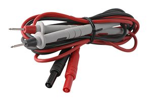 POMONA 6366 Test Lead Set, Test Tip Probe, 4mm Banana Plug, Shrouded, 1 kV, 10 A, Black, Red, 1.219 m