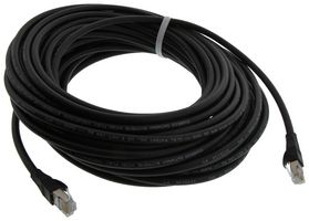 L-COM TRD695AHFP-BLK-50 Ethernet Cable, Cat6a, RJ45 Plug to RJ45 Plug