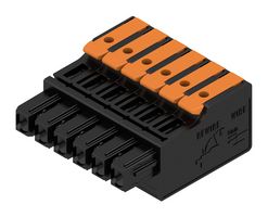 WEIDMULLER 2741600000 Pluggable Terminal Block, 5 mm, 6 Positions, 2.5 mm², Snap In
