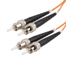 L-COM FCA-STST-DPM1Z-03 Fiber Optic Cable, Multimode, OM1, 2 Fibers, 62.5µm / 125µm, 9.8 ft