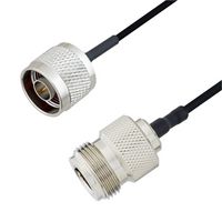 L-COM LCCA30140-FT1 RF / Coaxial Cable Assembly, 1 ft, 304.8 mm, 0.085 Hand Formable, N Type Plug, N Type Jack