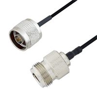 L-COM LCCA30140-FT5 RF / Coaxial Cable Assembly, 5 ft, 1.5 m, 0.085 Hand Formable, N Type Plug, N Type Jack, 50 ohm