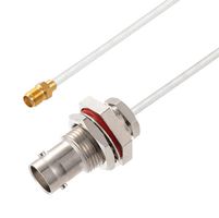 L-COM LCCA30405-FT6 RF / Coaxial Cable Assembly, 6 ft, 1.8 m, 0.141 Hand Formable, BNC Bulkhead Jack, SMA Jack