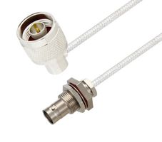 L-COM LCCA30572-FT2 RF / Coaxial Cable Assembly, 2 ft, 609.6 mm, 0.085 Hand Formable, N Type Right Angle Plug