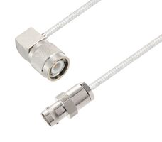 L-COM LCCA30593-FT5 RF / Coaxial Cable Assembly, 5 ft, 1.5 m, 0.085 Hand Formable, BNC Jack, TNC Right Angle Plug