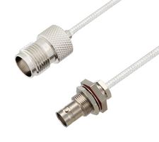 L-COM LCCA30596-FT5 RF / Coaxial Cable Assembly, 5 ft, 1.5 m, 0.085 Hand Formable, BNC Bulkhead Jack, TNC Jack