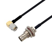 L-COM LCCA30601-FT6 RF / Coaxial Cable Assembly, 6 ft, 1.8 m, 0.085 Hand Formable, BNC Bulkhead Jack, SMA Jack