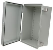 BUD INDUSTRIES PTQ-11053 Plastic Enclosure, Hinged, Multipurpose, Polycarbonate, Glass Fibre Reinforced, 358.39 mm