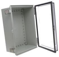 BUD INDUSTRIES PTQ-11053-C Plastic Enclosure, Hinged, Multipurpose, Polycarbonate, Glass Fibre Reinforced, 358.39 mm