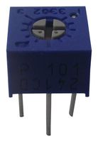 BOURNS 3362P-1-104TLF Trimmer, Single Turn, Cermet, Top Adjust, 100 kohm, Through Hole, 1 Turns