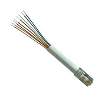 L-COM TDC005-10 Ethernet Cable, RJ45 Plug to Free End, Gray, 3.05 m, 10 ft