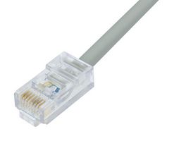 L-COM TRD450CR-20 Ethernet Cable, Cat5e, RJ45 Plug to RJ45 Plug, UTP (Unshielded Twisted Pair), Gray, 6.1 m, 20 ft
